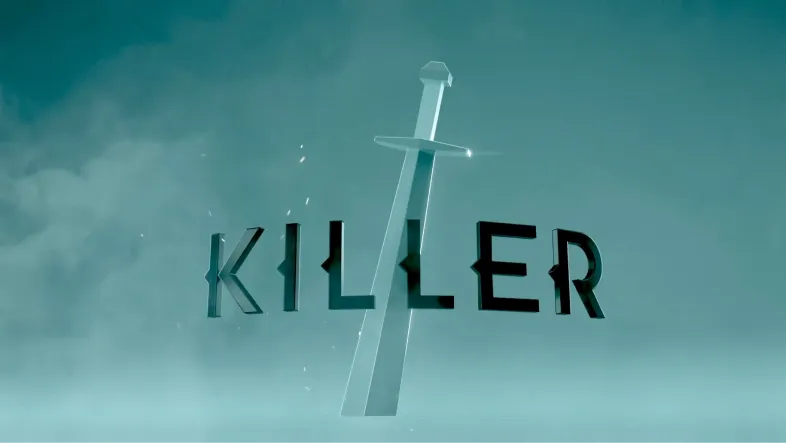 Title card for the FLYBY Darts game mode Killer